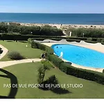 4 Pers, 1ere Ligne, Piscine, Vue Laterale דירה *